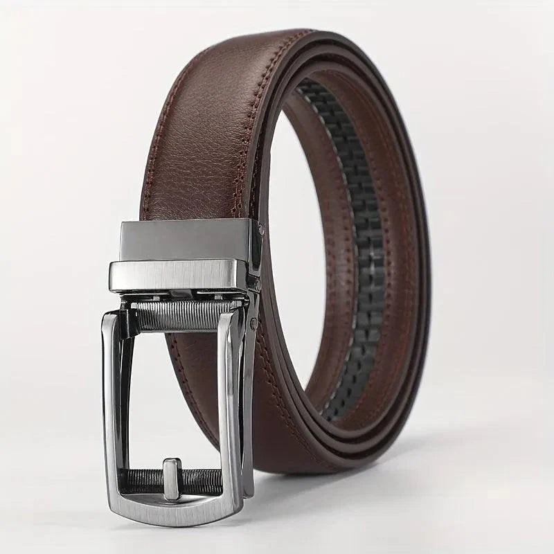 Leather Belt Genuine Leather Classic Buckle Comfort Fit