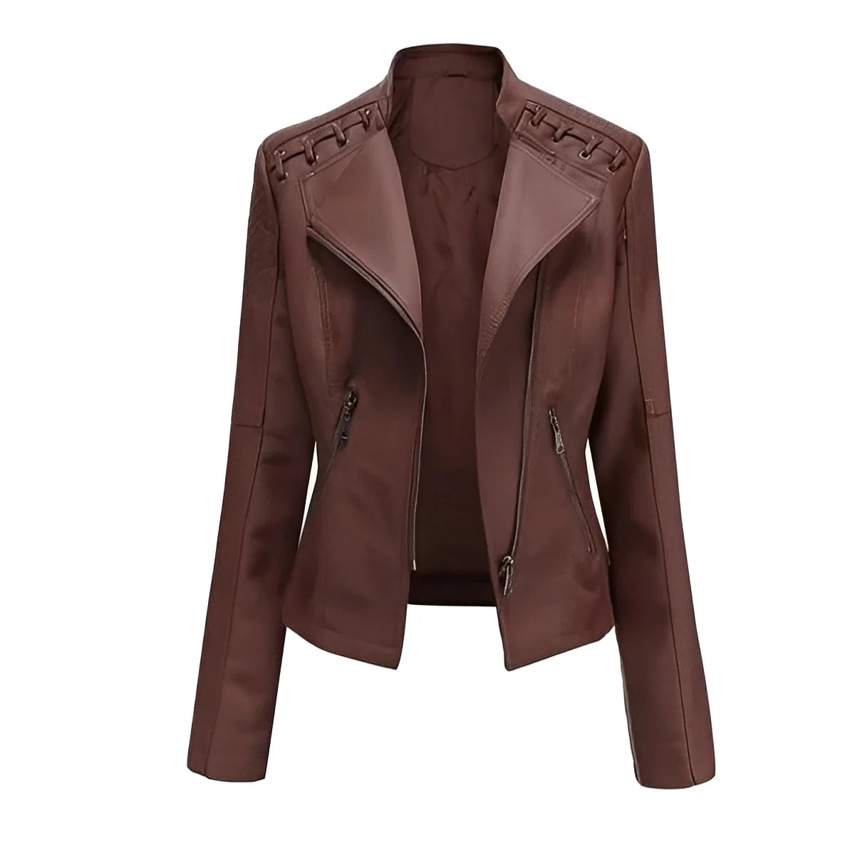 Leather Jacket Lambskin Vintage Modern Polyester Lining