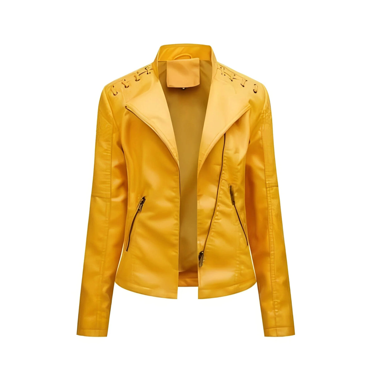 Leather Jacket Lambskin Vintage Modern Polyester Lining