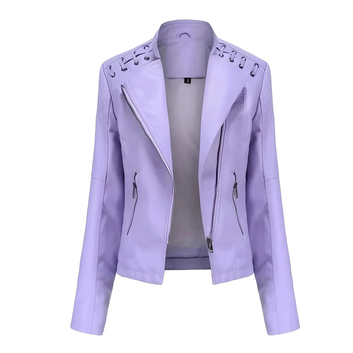 Leather Jacket Lambskin Vintage Modern Polyester Lining
