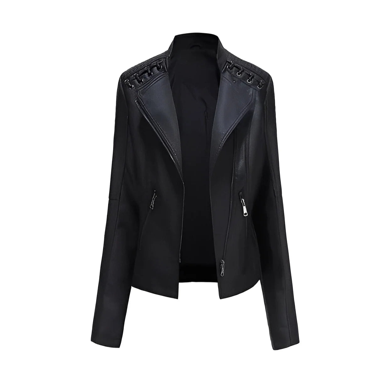 Leather Jacket Lambskin Vintage Modern Polyester Lining