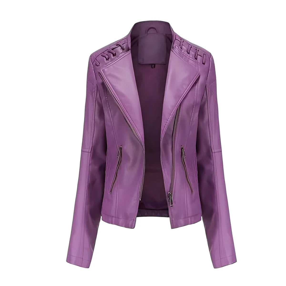 Leather Jacket Lambskin Vintage Modern Polyester Lining