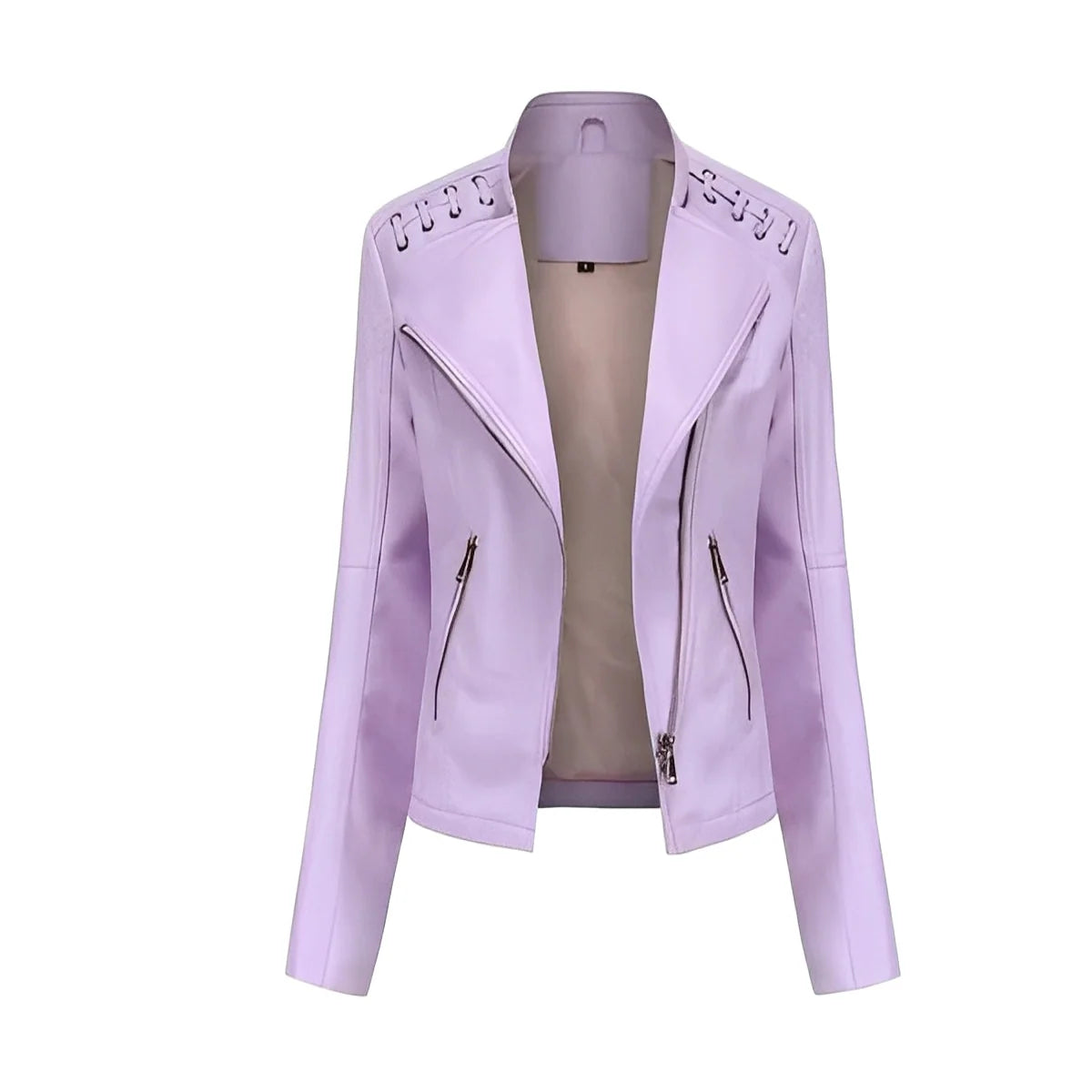 Leather Jacket Lambskin Vintage Modern Polyester Lining
