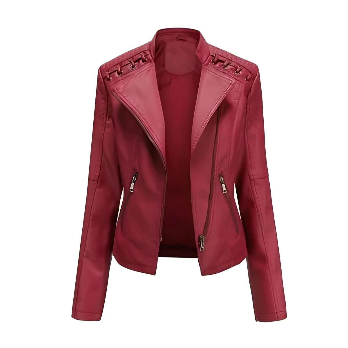 Leather Jacket Lambskin Vintage Modern Polyester Lining