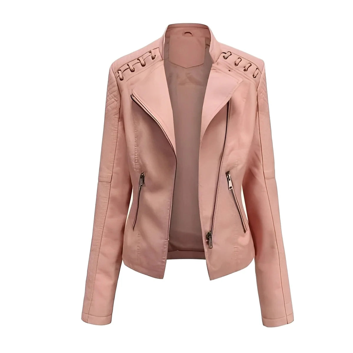 Leather Jacket Lambskin Vintage Modern Polyester Lining