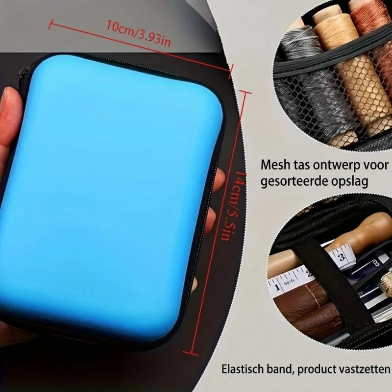 Leather Sewing Kit Waxed Thread With Zippered Storage Case