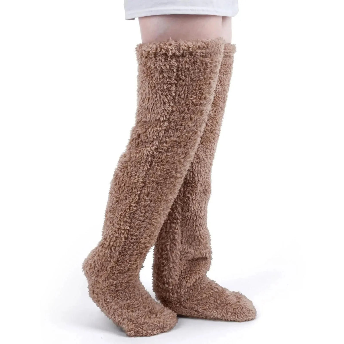 Leg Warmers Plush Over-the-Knee Split-Sole