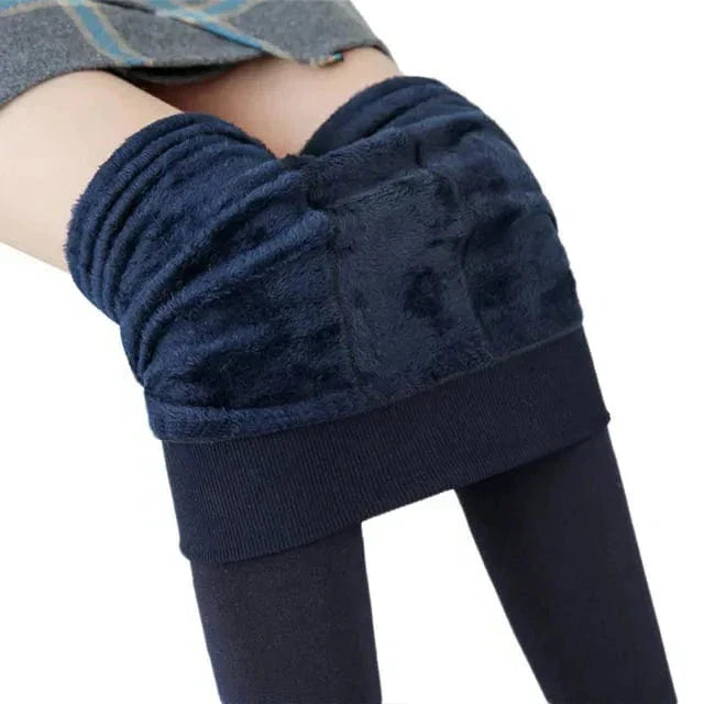Leggings Brushed Fleece Lined High-Rise Waist & Four-Way Stretch