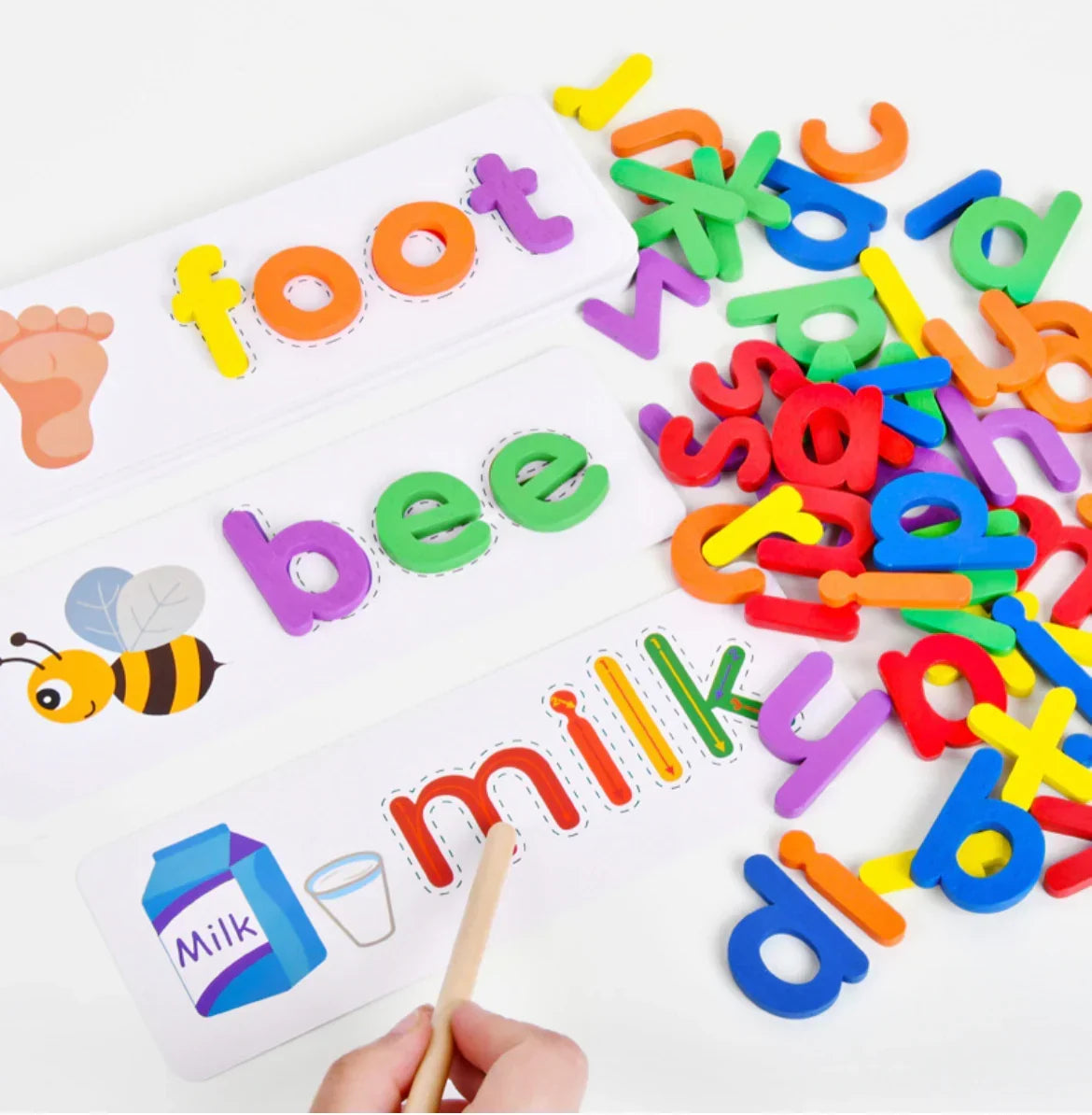 Letter Matching Game Montessori Screen-Free Picture Cards & Letters