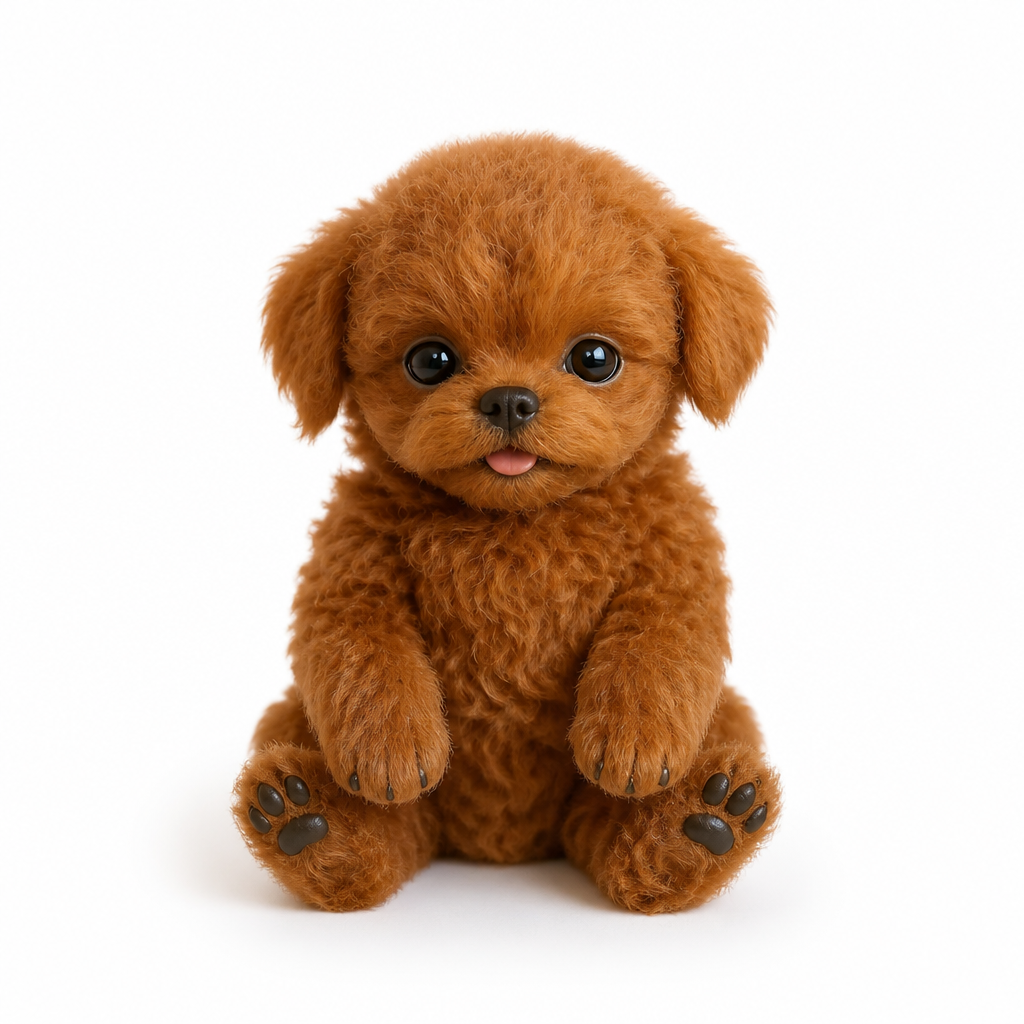 Lifelike Interactive Plush Puppy (Synthetic Leather)