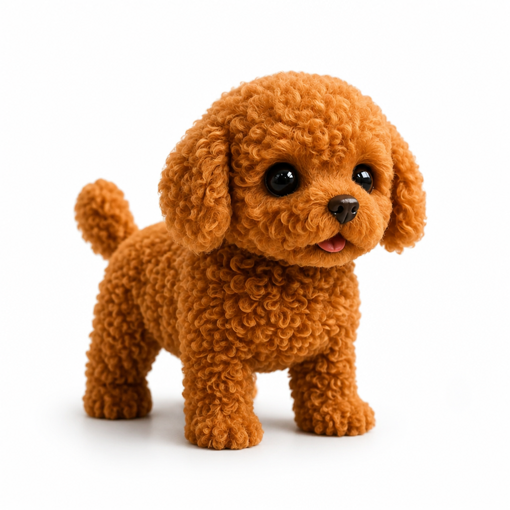 Lifelike Interactive Plush Puppy (Synthetic Leather)