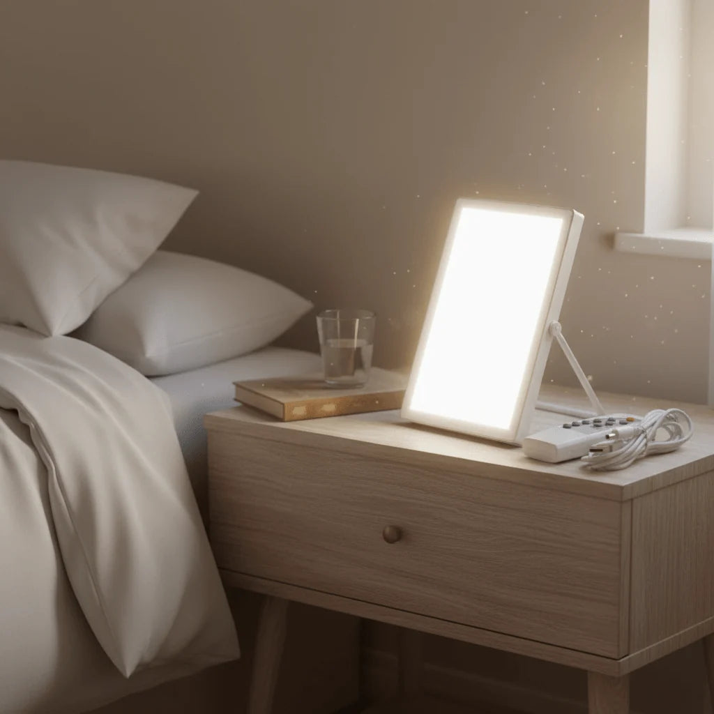 Light Therapy Lamp Adjustable Brightness Compact Portable