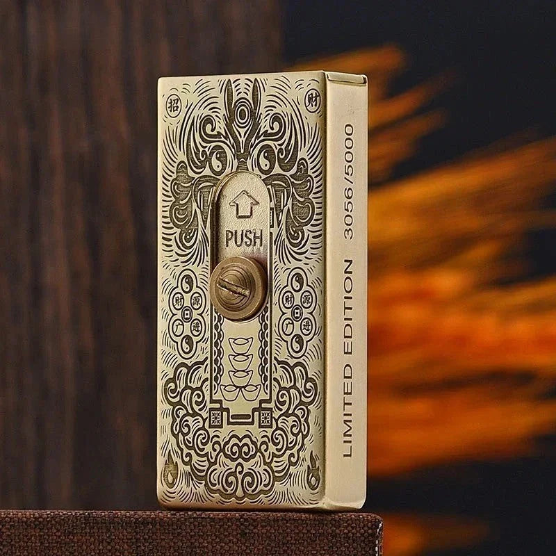 Lighter Brass Refillable Slide Ignition