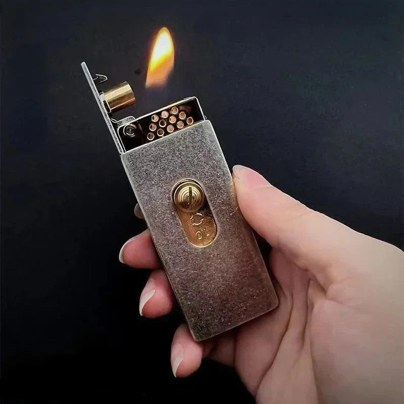 Lighter Brass Refillable Slide Ignition