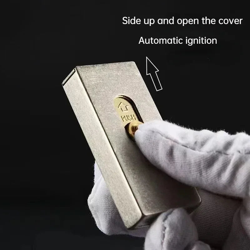 Lighter Brass Refillable Slide Ignition