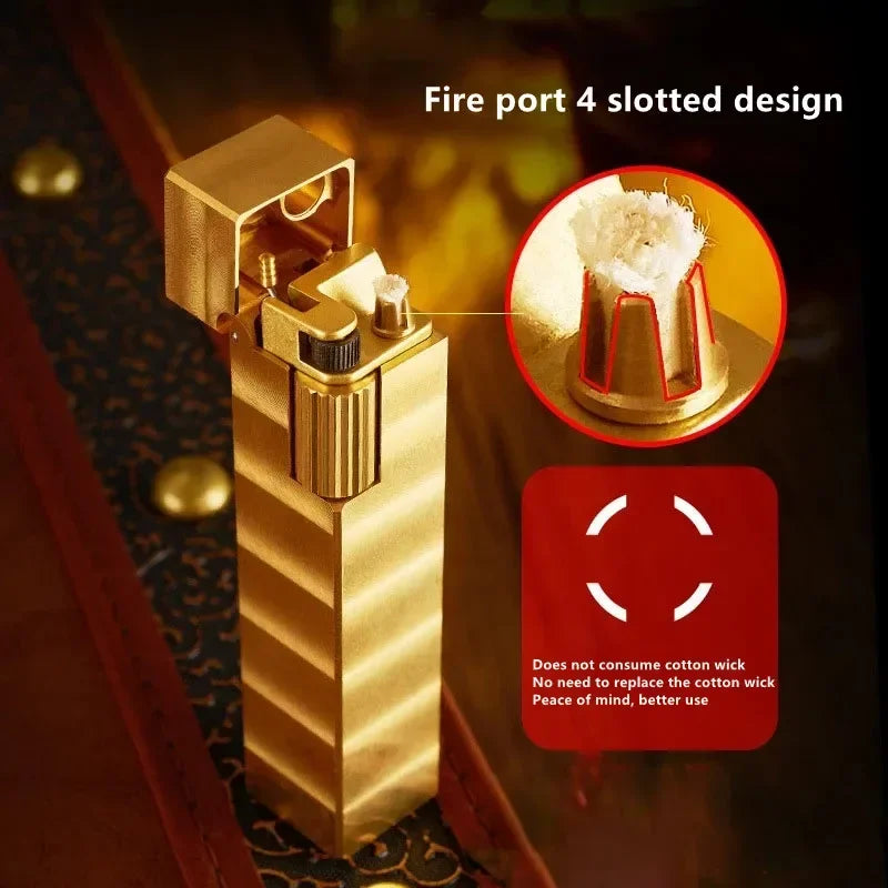 Lighter Handmade Pure Copper Kerosene-Fueled Retro Design