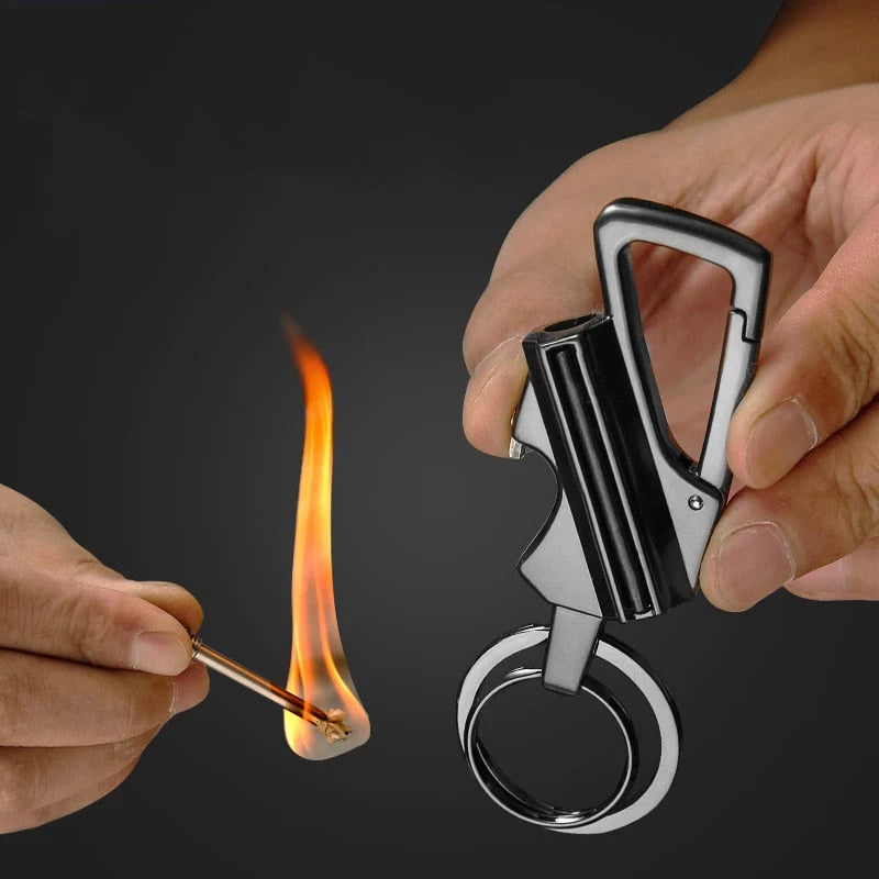 Lighter Keychain Windproof Flint Bottle Opener