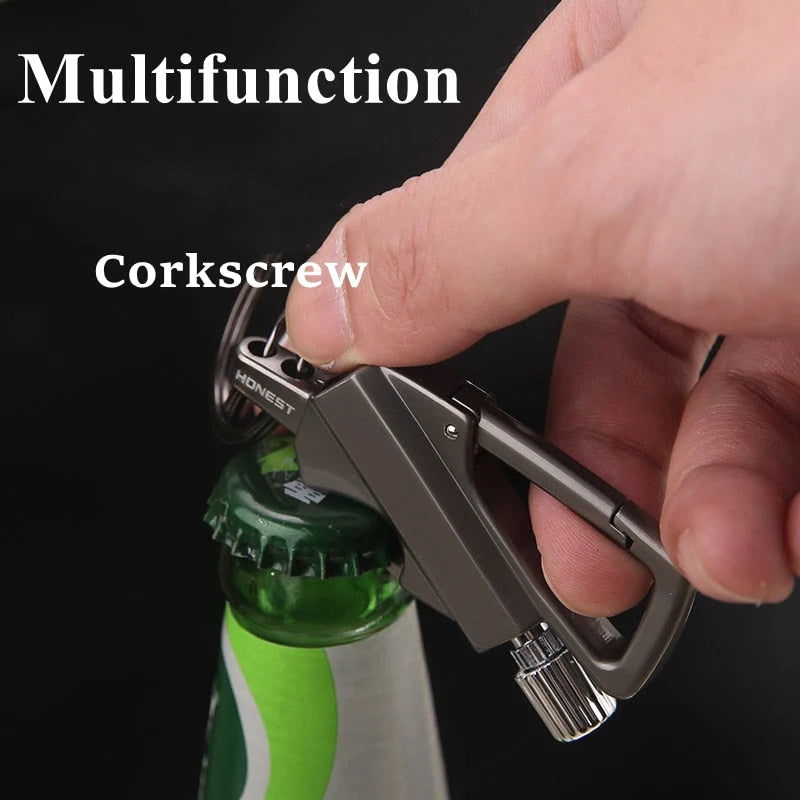 Lighter Keychain Windproof Flint Bottle Opener