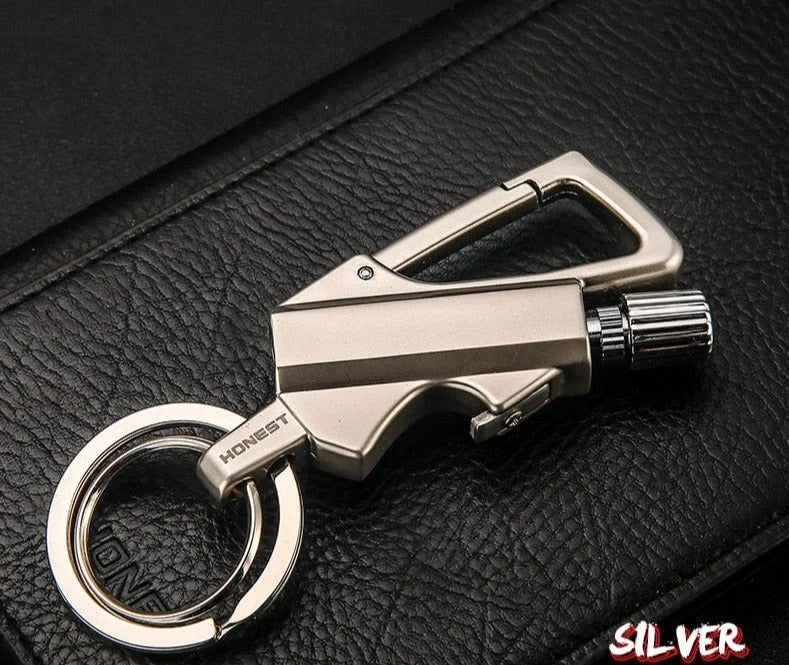 Lighter Keychain Windproof Flint Bottle Opener