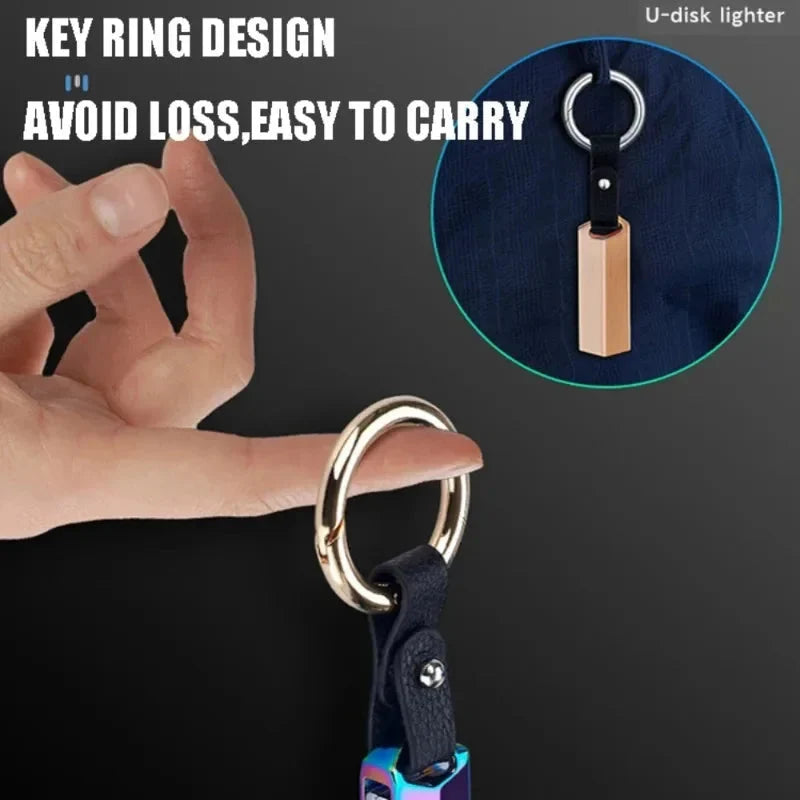 Lighter Phone-Powered USB Compact With Rotating Cover
