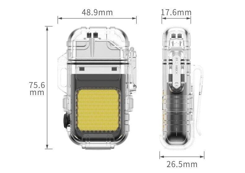 Lighter Rechargeable Plasma Arc USB-C Transparent Acrylic