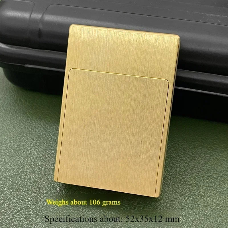 Lighter Solid Brass Windproof Refillable Kerosene-Style Sliding Design