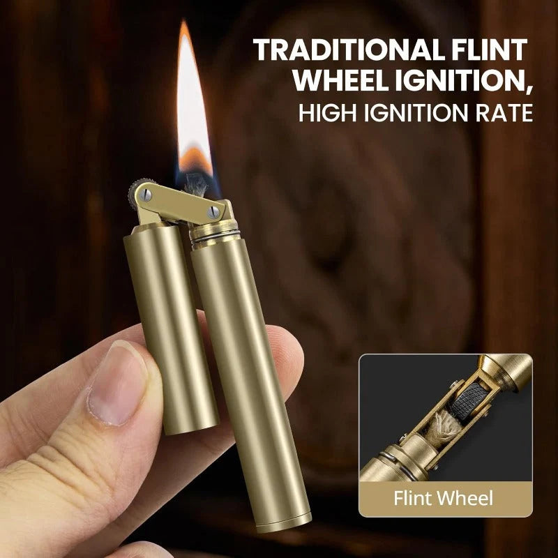 Lighter Solid Copper Refillable Flint Wheel