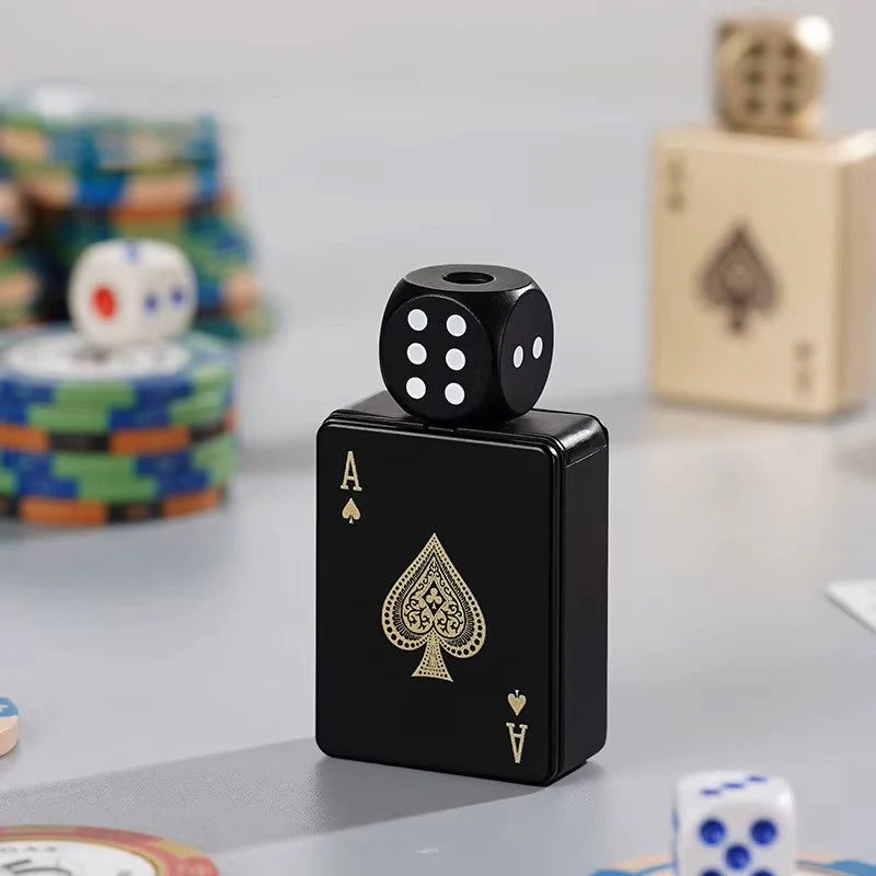 Lighter Wind-Resistant Jet Flame Rotating Dice Top