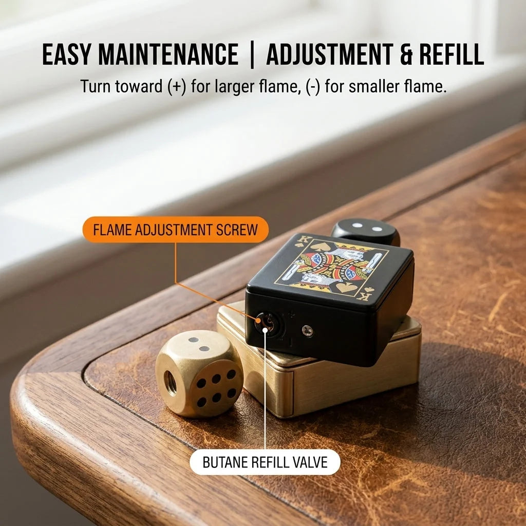 Lighter Wind-Resistant Jet Flame Rotating Dice Top