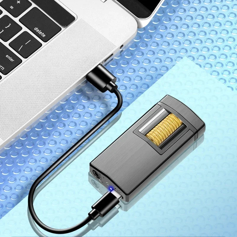 Lighter Windproof Flameless USB Rechargeable Metal Body
