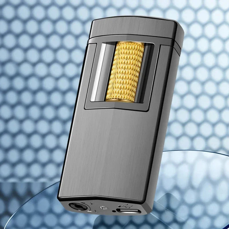 Lighter Windproof Flameless USB Rechargeable Metal Body