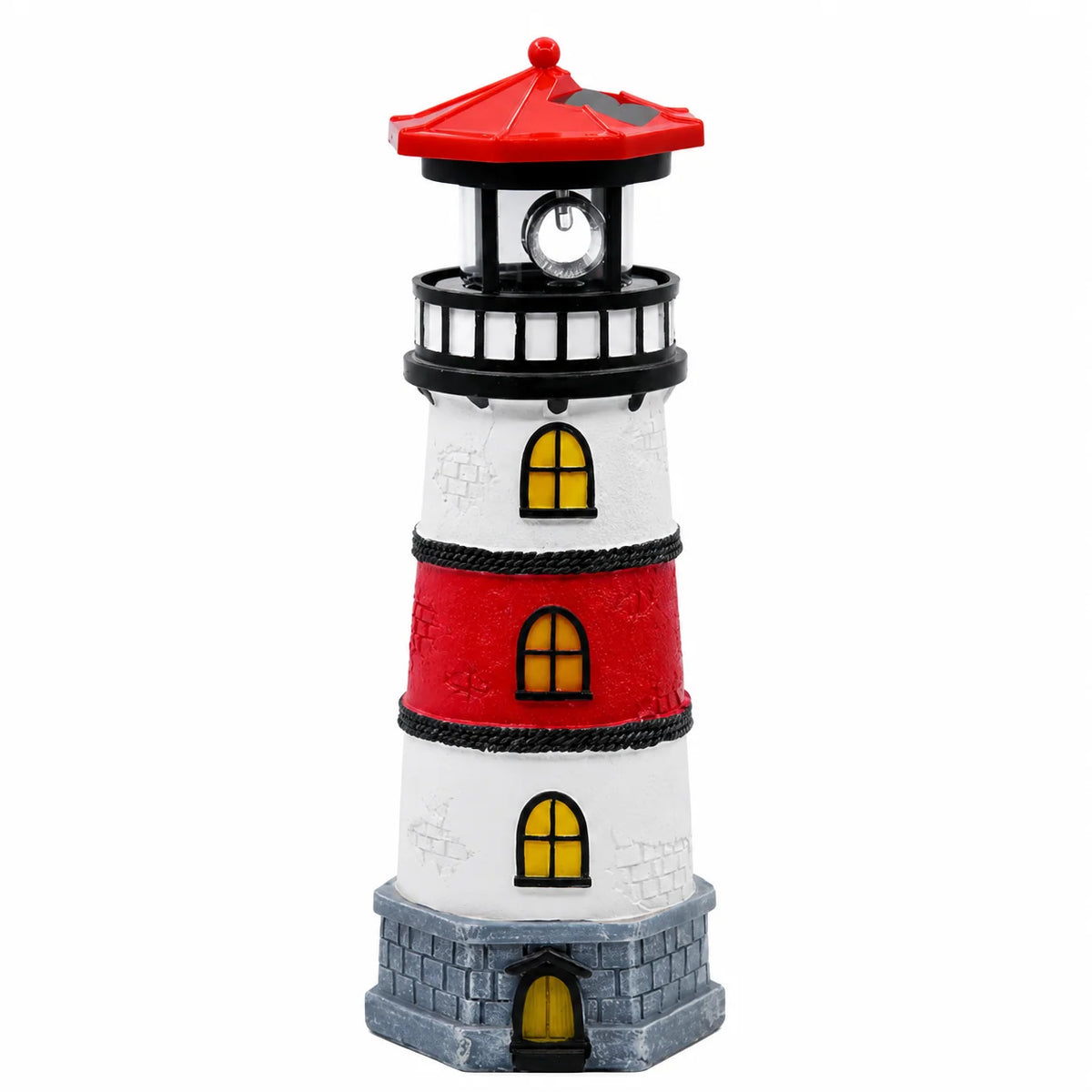 Lighthouse Garden Light Solar-Powered Rotating LED Beacon
