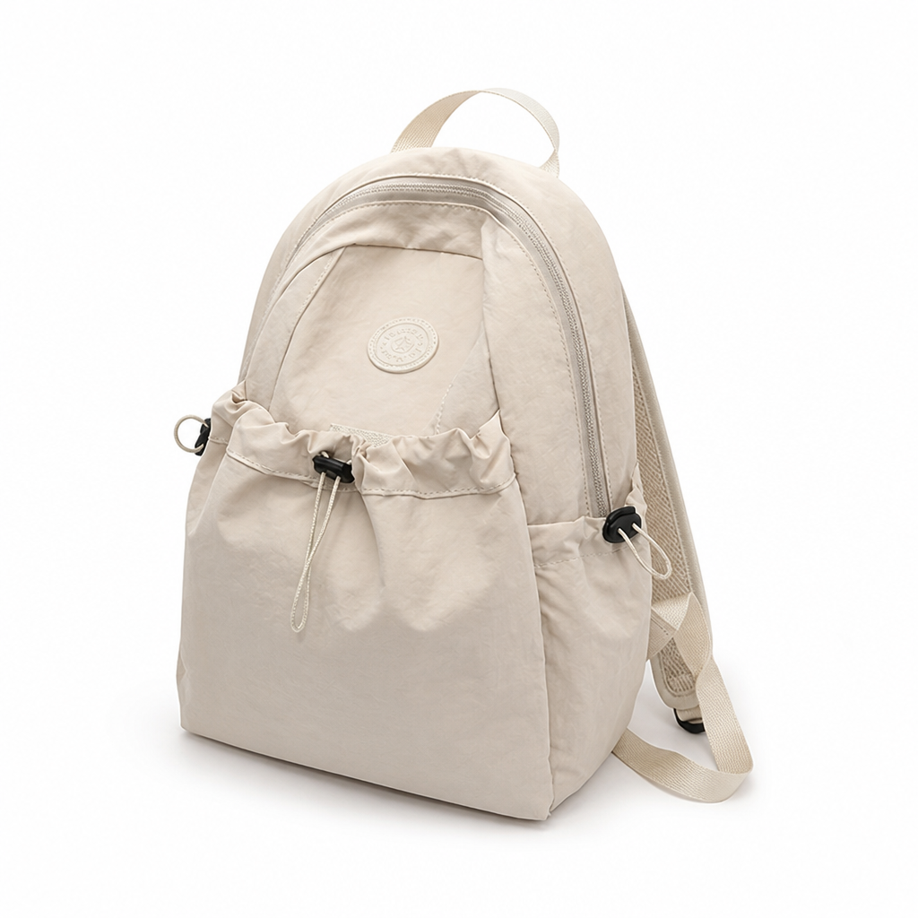 Lightweight Drawstring School Backpack With Padded Straps
