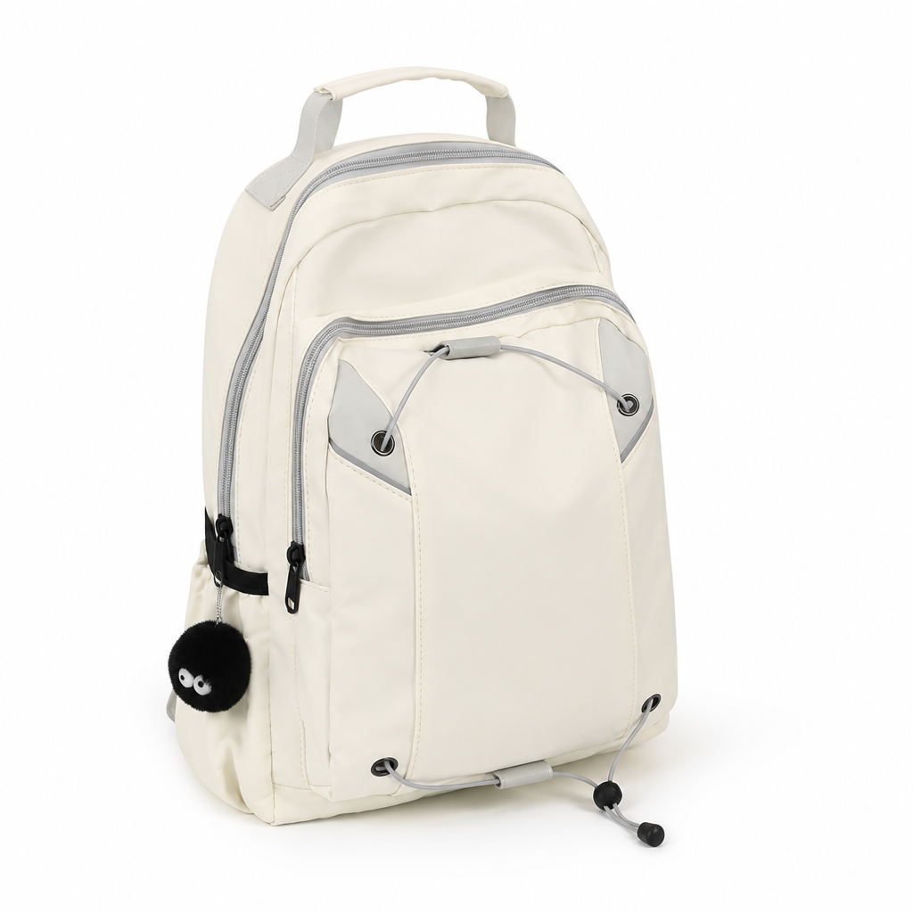Lightweight Drawstring School Backpack With Padded Straps
