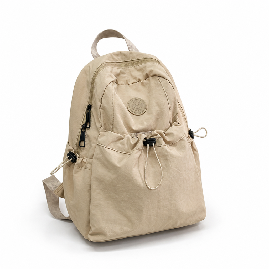 Lightweight Drawstring School Backpack With Padded Straps