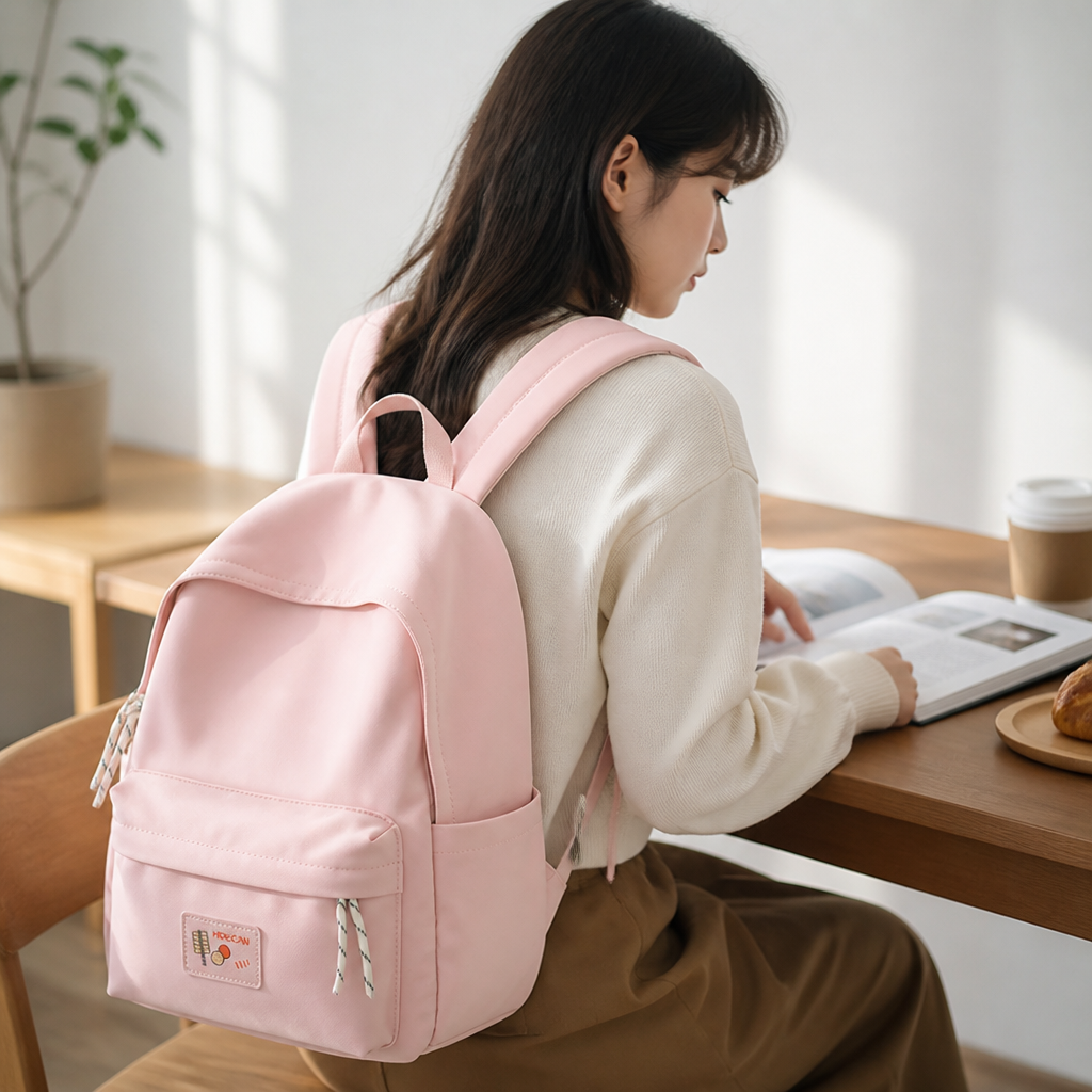 Lightweight & Durable Fabric School Backpack (Padded Straps)