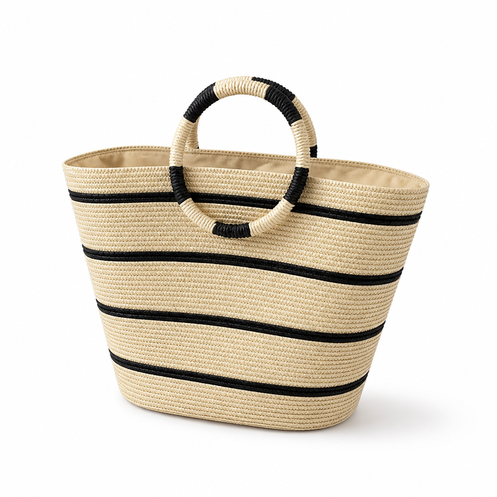 Lightweight & Durable Round Handle Beach Tote