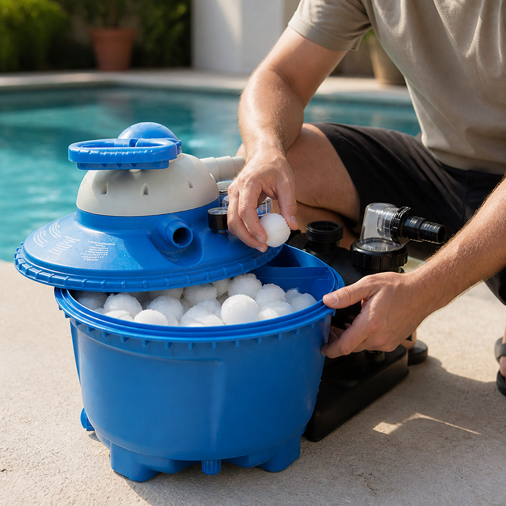 Lightweight Fiber High-Absorption Pool Filter Balls (Sand Replacement)