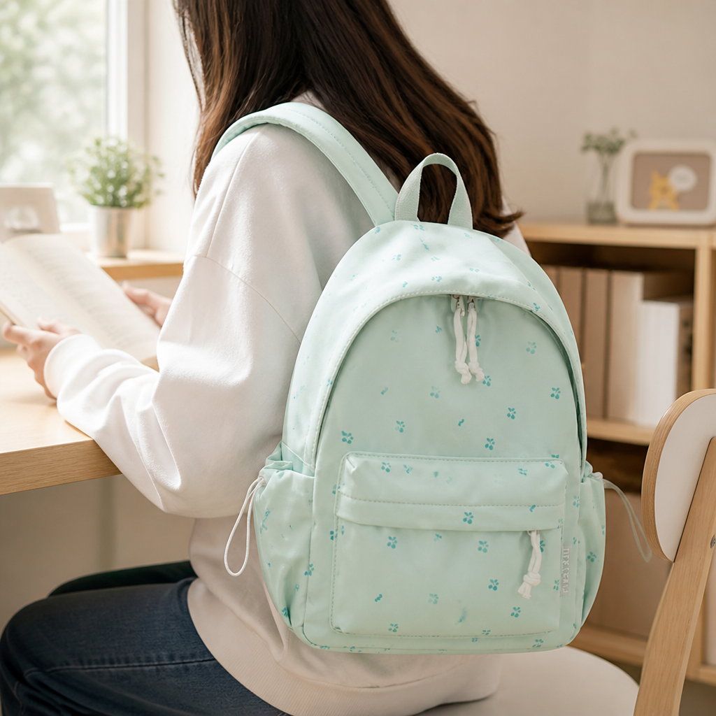Lightweight Floral School Backpack (Multiple Pockets)