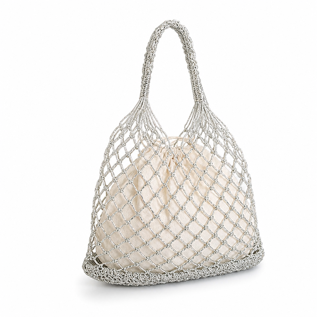 Lightweight Handcrafted Sustainable Mesh Tote Bag