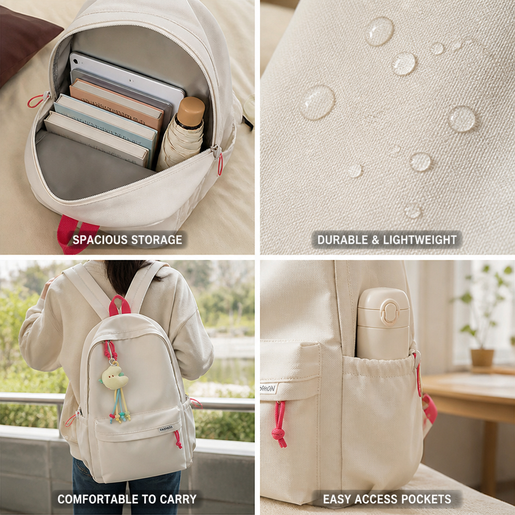 Lightweight Multi-Compartment School Backpack