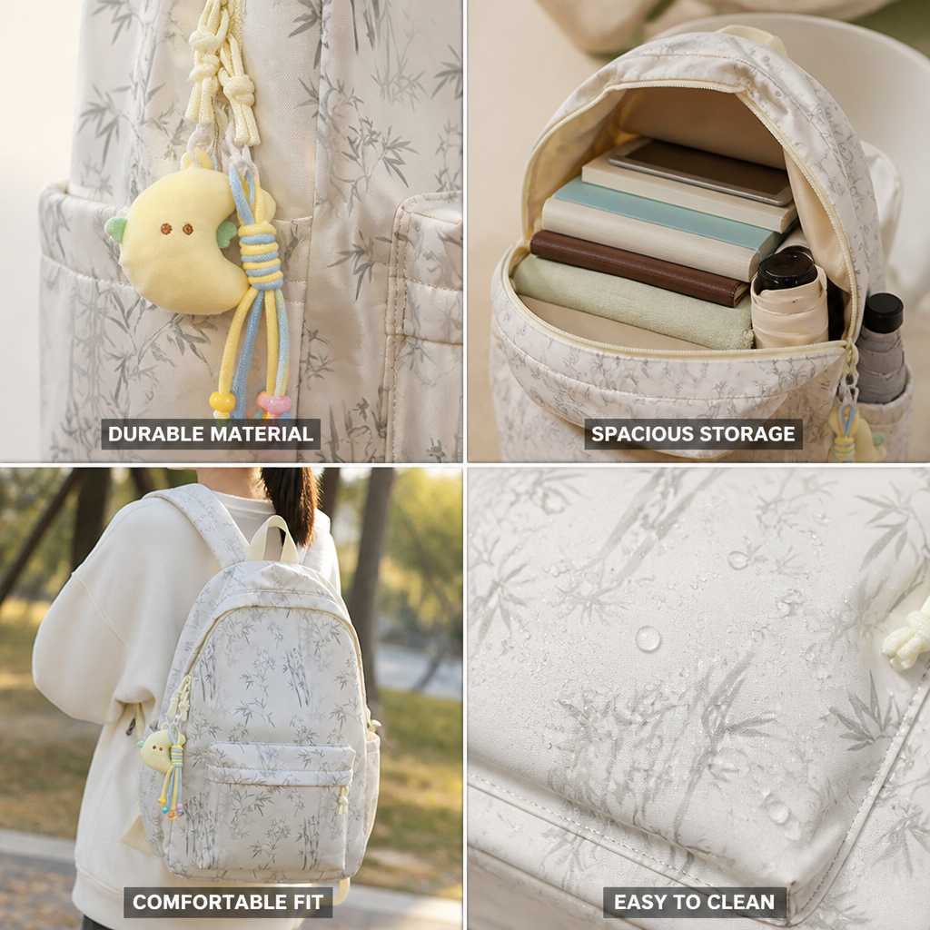 Lightweight Multi-Compartment School Backpack