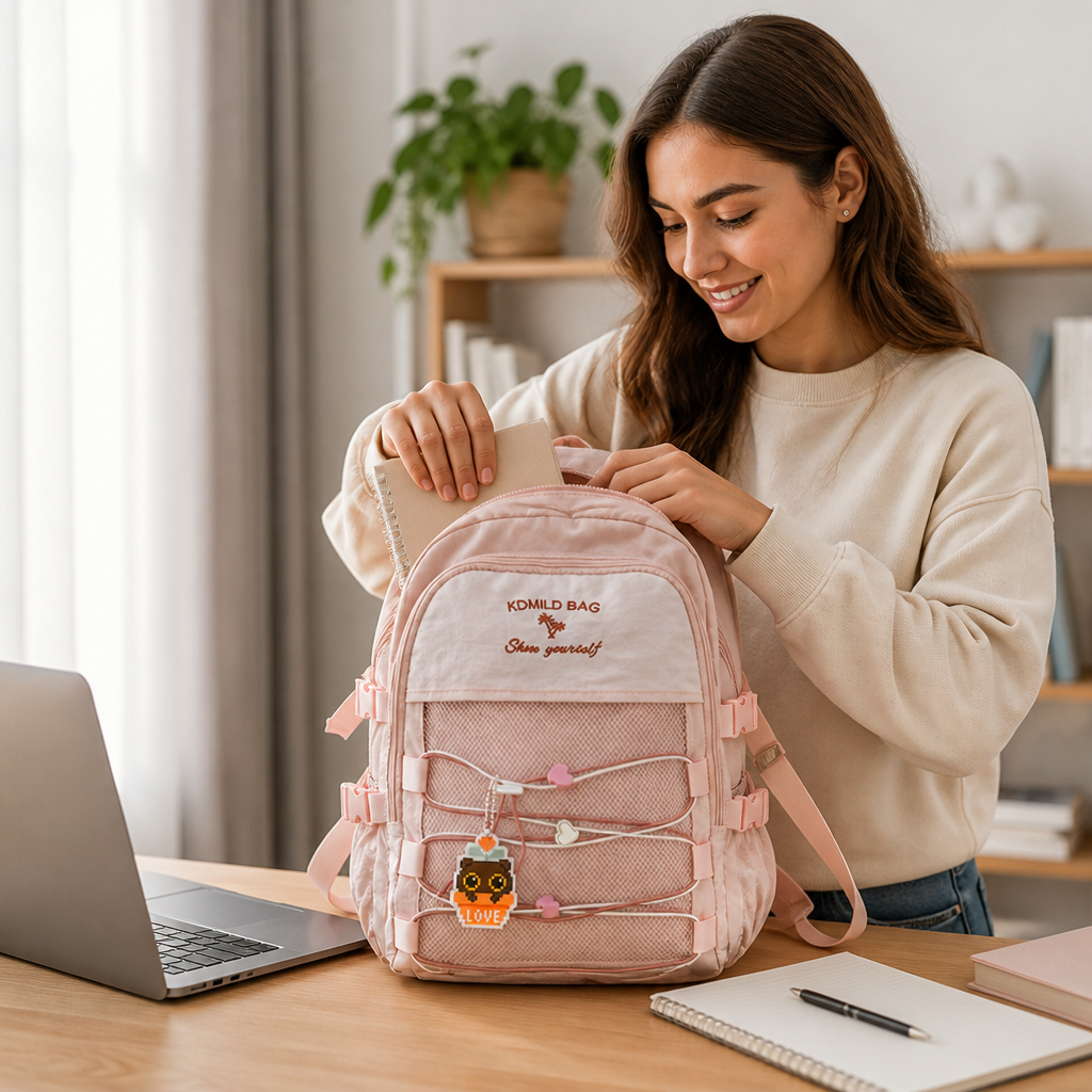 Lightweight Multi-Compartment School Backpack (Adjustable Padded Straps)