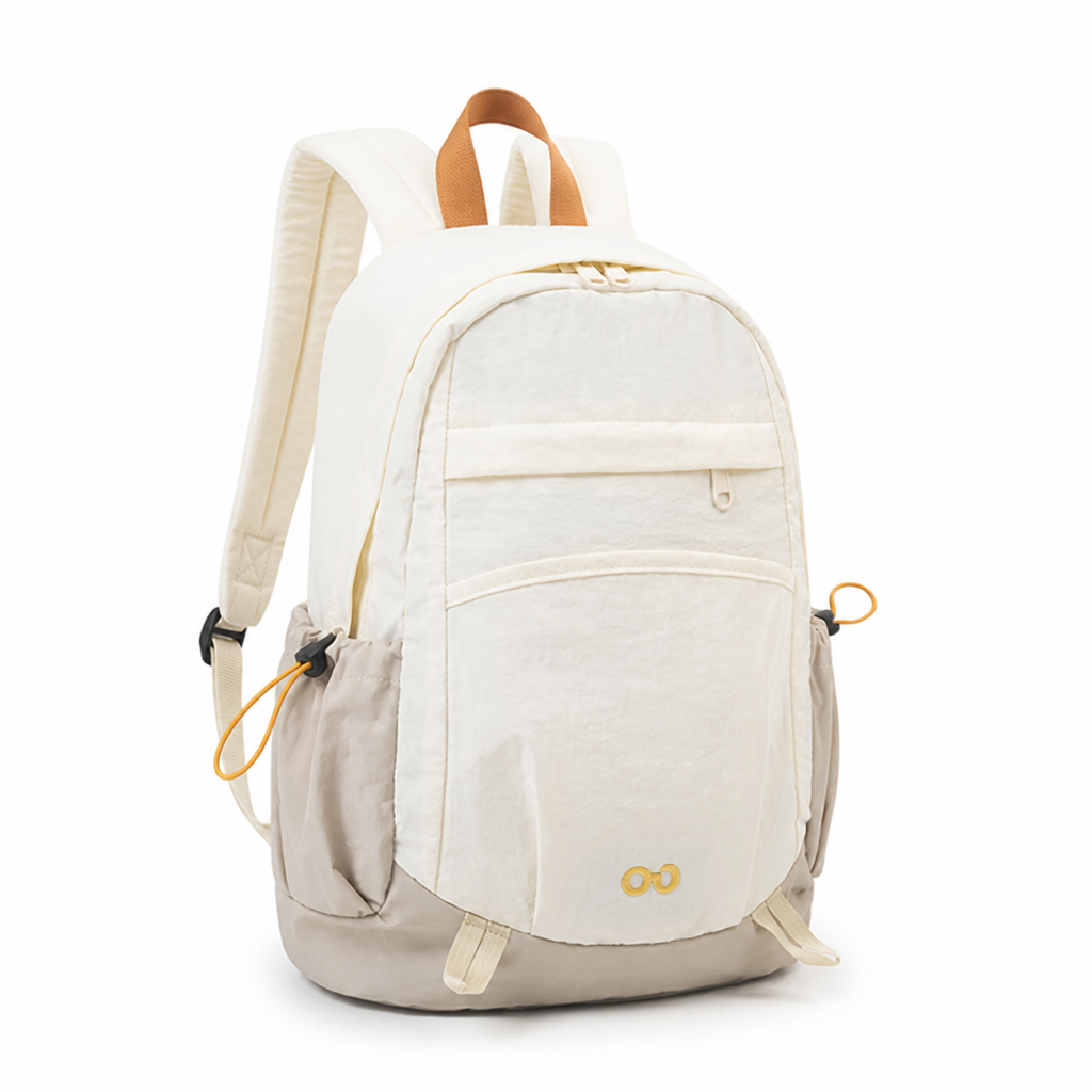 Lightweight Recycled Fabric Multi-Compartment School Backpack (Padded Laptop Sleeve)