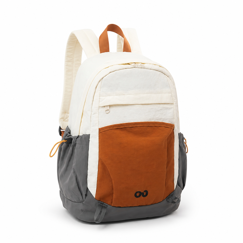 Lightweight Recycled Fabric Multi-Compartment School Backpack (Padded Laptop Sleeve)