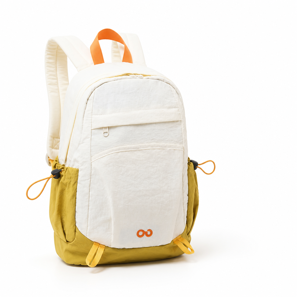 Lightweight Recycled Fabric Multi-Compartment School Backpack (Padded Laptop Sleeve)