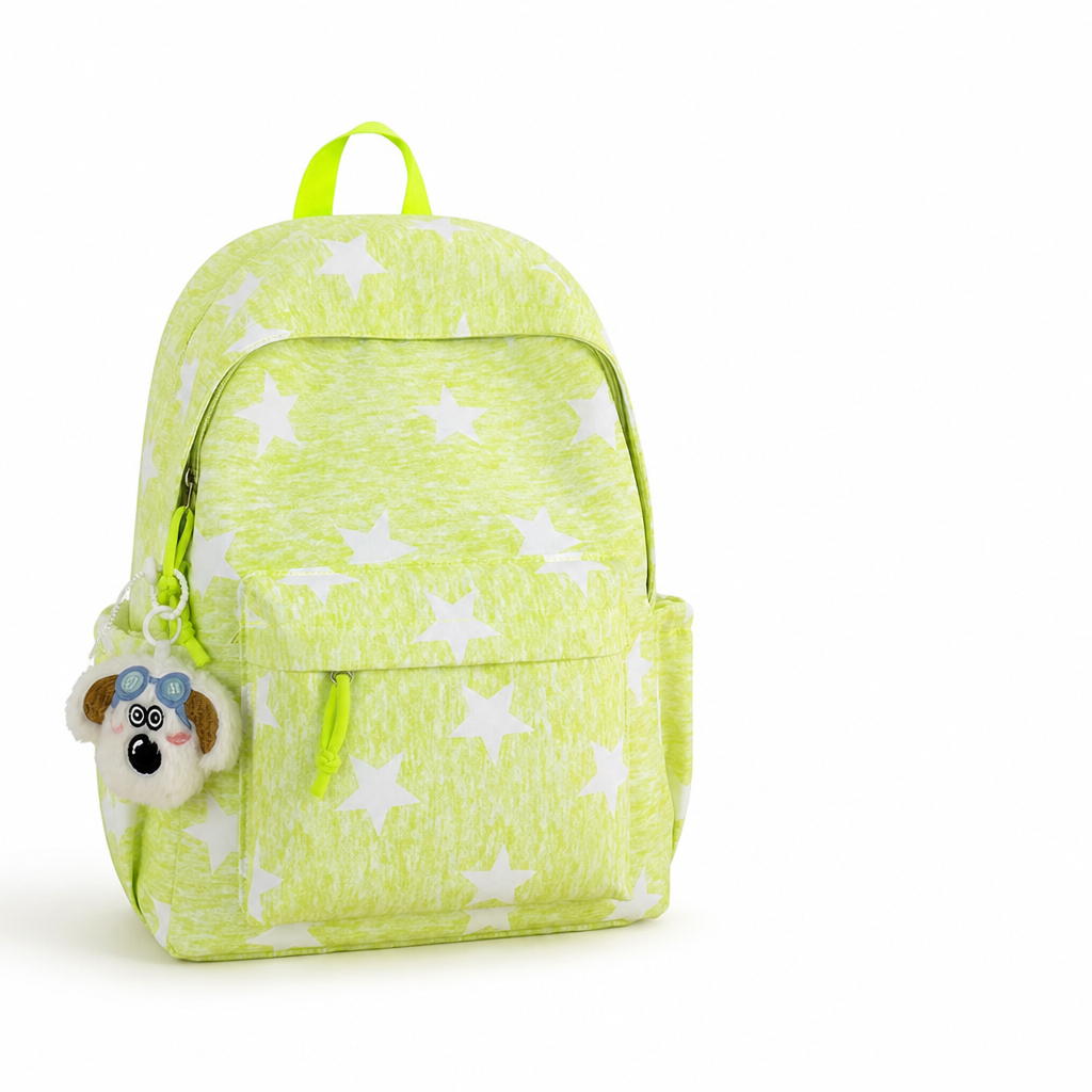 Lightweight Star-Print School Backpack (Multiple Pockets)