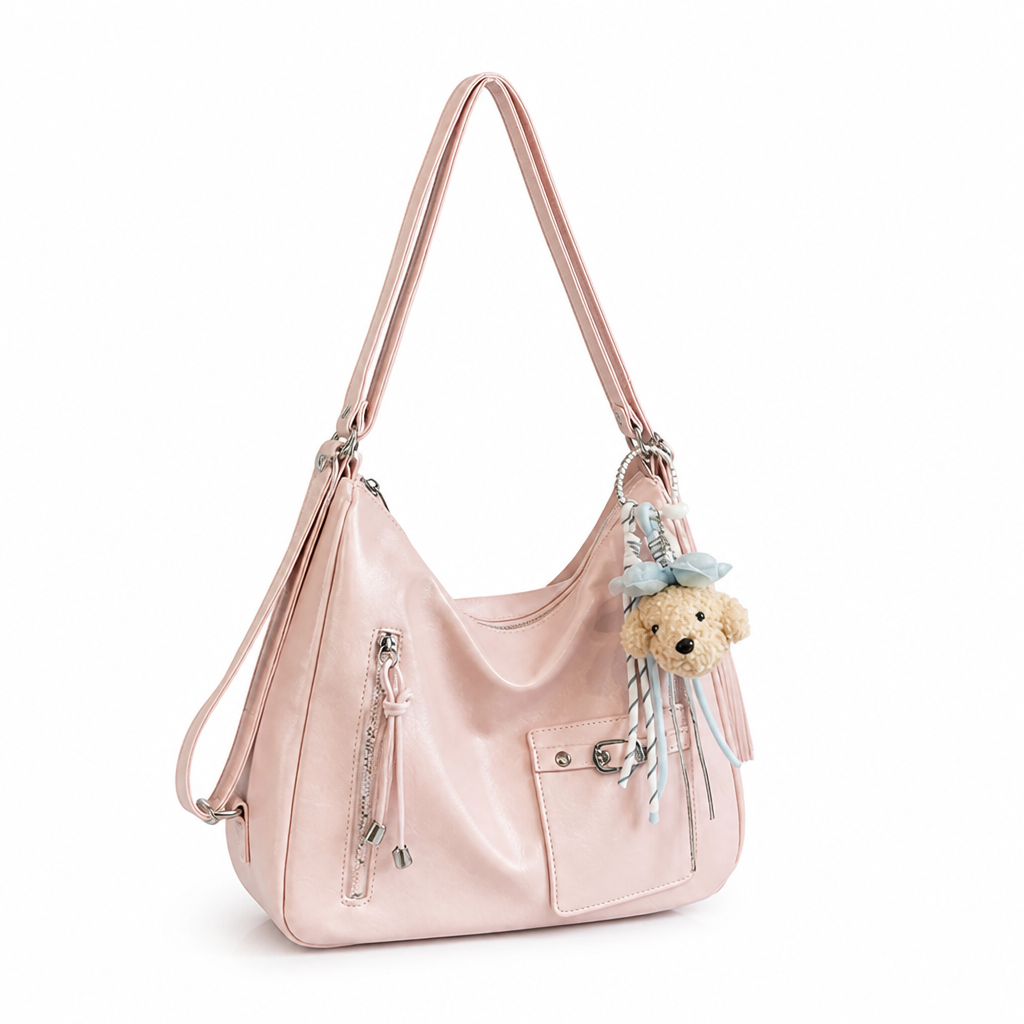Lightweight Synthetic Leather Sling Bag (Adjustable Padded Strap)