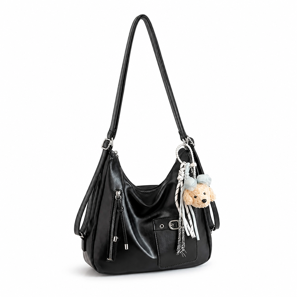 Lightweight Synthetic Leather Sling Bag (Adjustable Padded Strap)