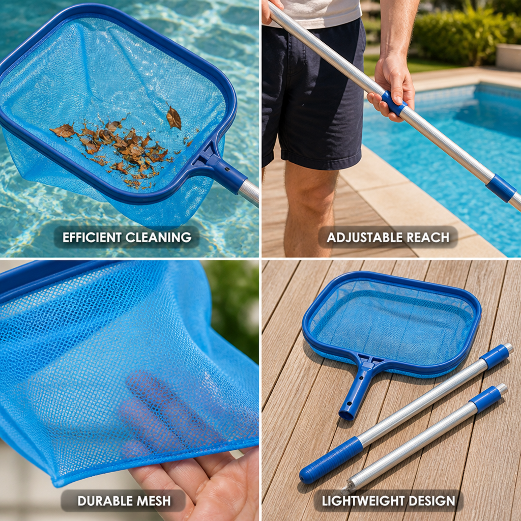Lightweight Telescopic Aluminum Pool Skimmer Net